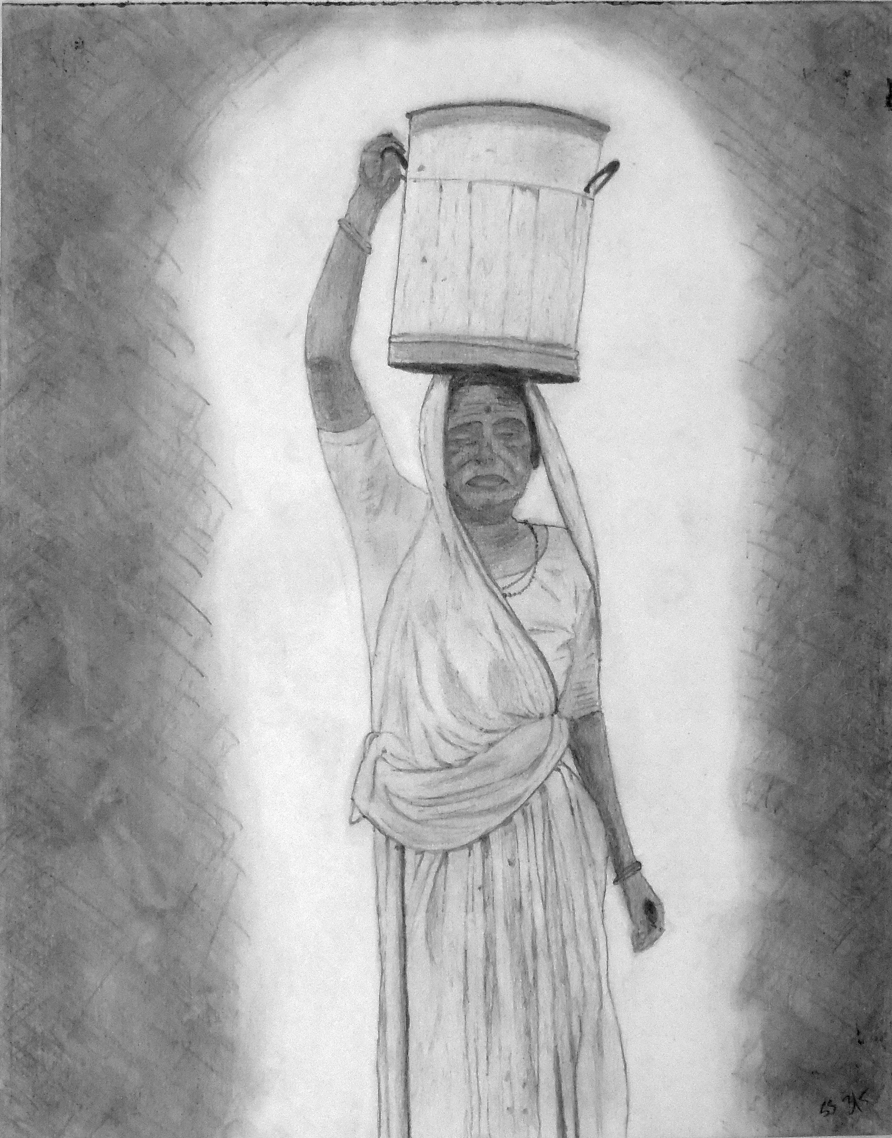 Woman Carrying Water